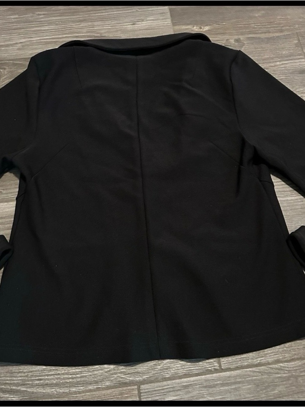 Kay Unger Black Single-Button Notch Lapel Blazer - Picture 4 of 5